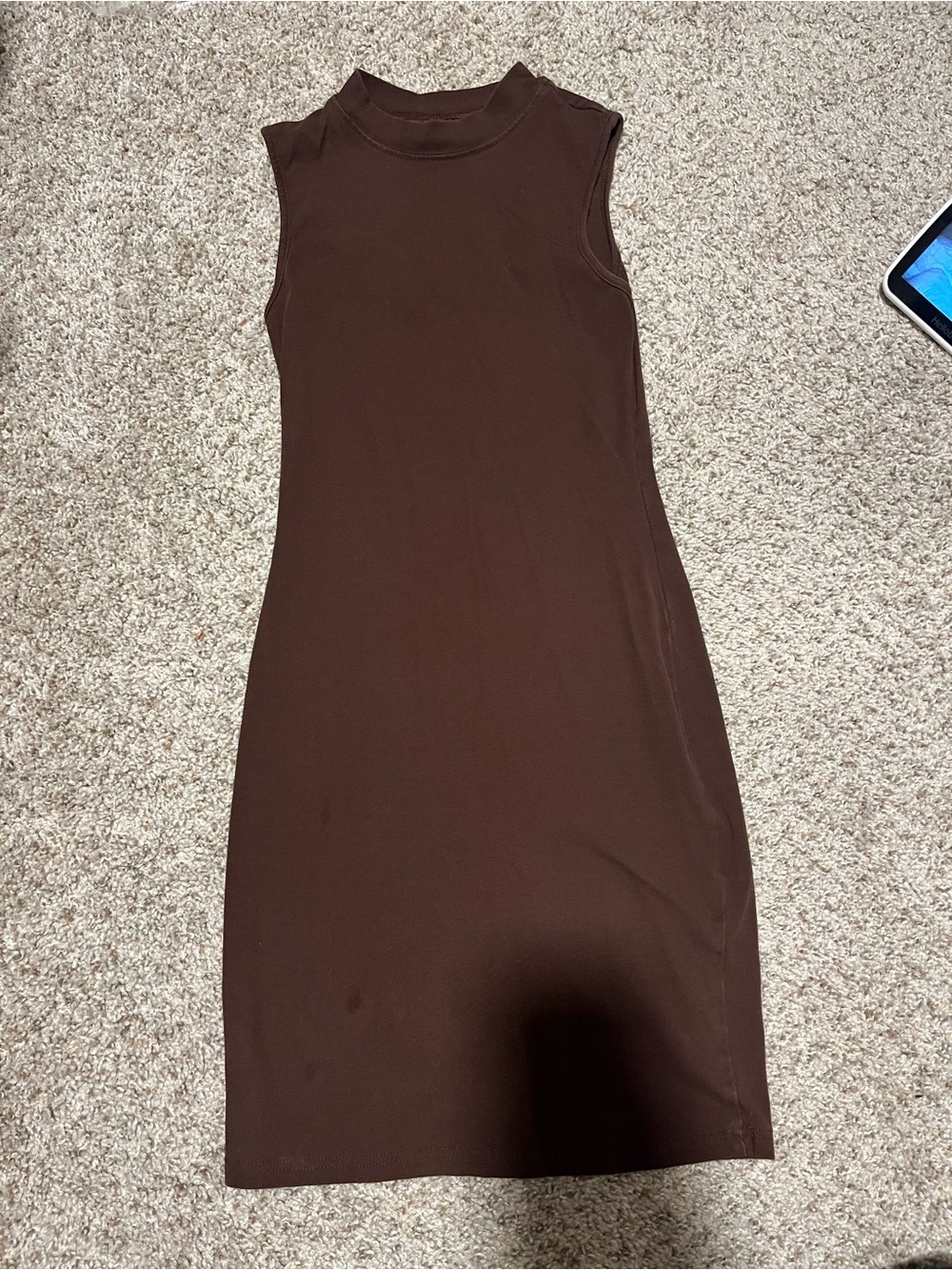 SHEIN Chocolate Brown Sleeveless Mini Dress